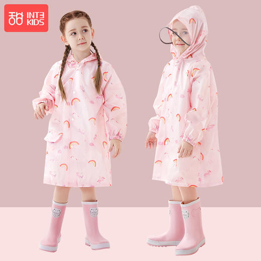 【云感布料，轻柔0负担】甜甜仔儿童雨衣2024新款 男童女宝宝小童 幼儿园小学生 男孩雨披 薄款速干雨衣-QQ 商品图5