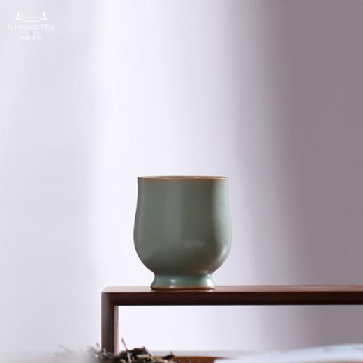 问鼎汝瓷复刻款精工款天青玉金香杯（缺货） 商品图0