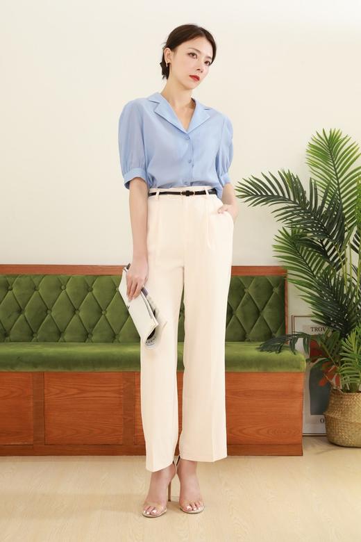 ESTELLICA 翻领泡泡袖衬衫 13080 商品图1