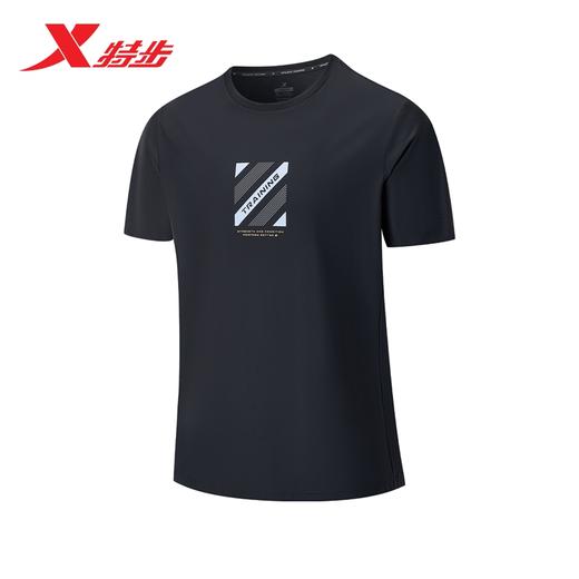 4.9折【自营】XTEP/特步  运动短袖针织衫男2024夏季新款宽松休闲时尚T恤 976229010461 商品图4