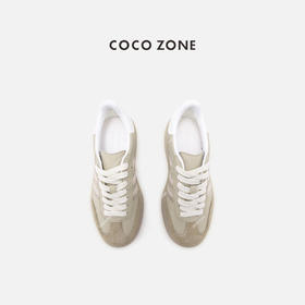 COCO ZONE 时尚新款厚底系带休闲鞋百搭圆头板鞋CC2B1079