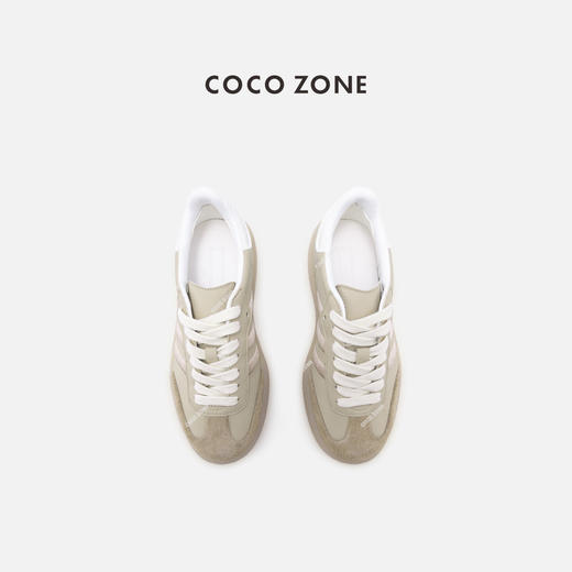 COCO ZONE 时尚新款厚底系带休闲鞋百搭圆头板鞋CC2B1079 商品图0