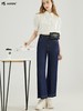 [醋酸速干]波顿春秋季女士蓝色宽松阔腿直筒高端牛仔长裤LE298123 商品缩略图2