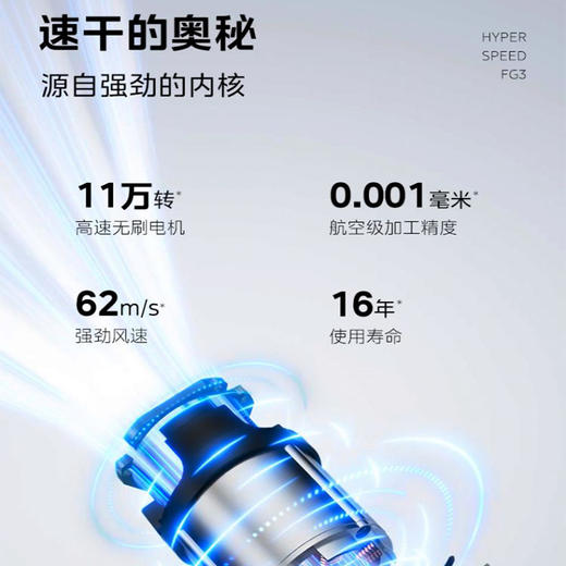 美的高速电吹风FG3钛金灰【分仓直发，72小时发货，周末节假日不发货】 商品图3