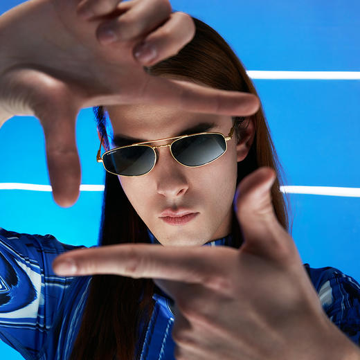 EYECROXX乘号眼镜-高级感ins痞帅小框潮复古偏光墨镜 XS20004 商品图0