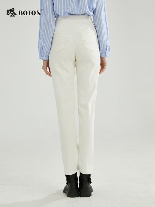 【显瘦不紧绷】波顿女高端锥型白色牛仔长裤子修身LE289123 商品图2