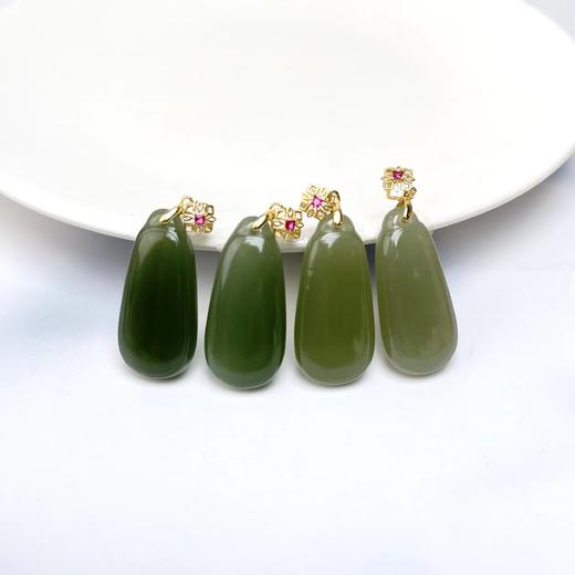 S925和田玉吊坠-圆边无事牌14*29 商品图0