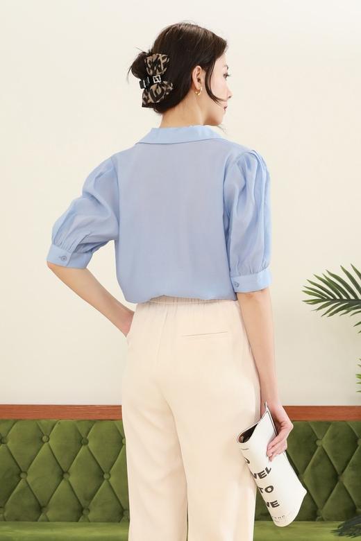 ESTELLICA 翻领泡泡袖衬衫 13080 商品图2