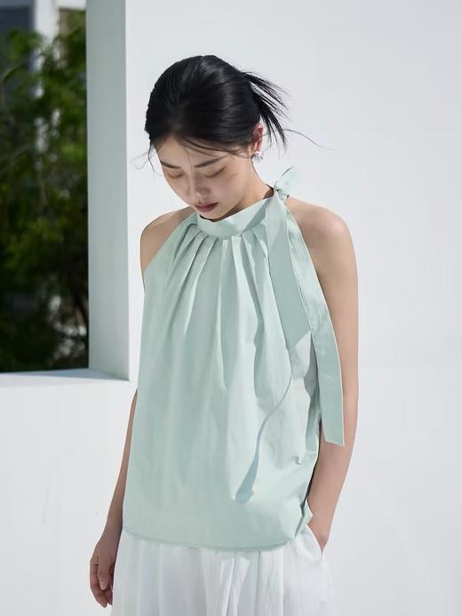 Vitatha番塔塔/21SS-TX10/露肩系带挂脖打结上衣无袖上衣背心 商品图4