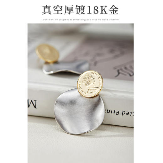Oflye潮流饰品  人像欧美复古个性独特耳环女小众高级感气质耳钉金属百搭耳饰潮 商品图2