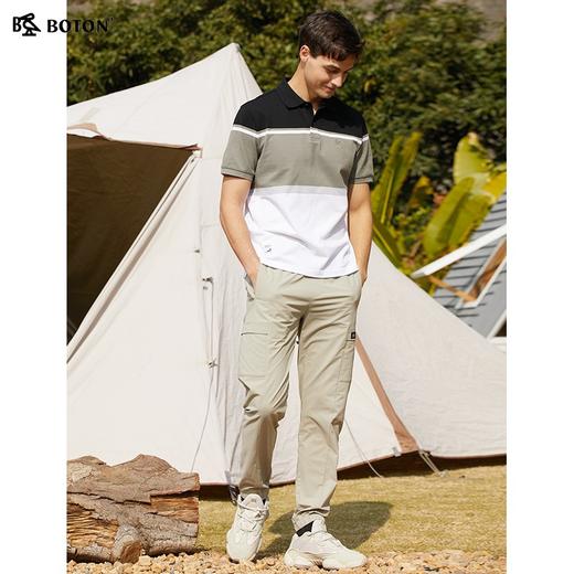 【时尚清爽】波顿春夏男士条纹户外休闲短袖运动简约polo衫MT956223 商品图2