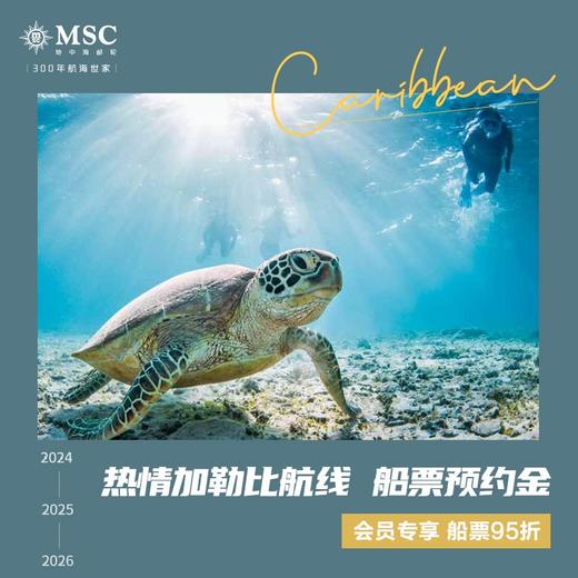 【邮轮订金】阳光加勒比海航线 2024 2025 MSC地中海邮轮 4晚 7晚 船票预约金 商品图0