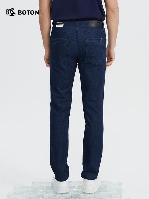 波顿男士深蓝色高端宽松牛仔裤春夏薄款冰丝弹力直筒透气裤子ME798122 商品图1