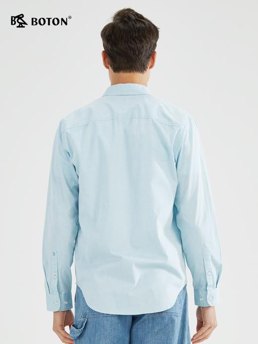 【轻薄修身】波顿男士纯色长袖衬衫高端美式休闲MS697123 商品图2