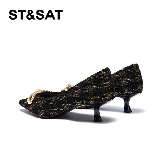 星期六优雅尖头闪钻细高跟SSC3111129 商品图9