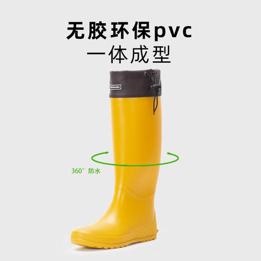 TreeGrandpa大树爷爷  出口品质 成人亲子款雨鞋雨靴 日系亲子雨鞋女时尚洋气高桶防水防滑水靴束 商品图2