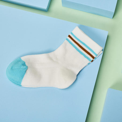小童中筒网面无骨精梳棉袜【2413203】 商品图1