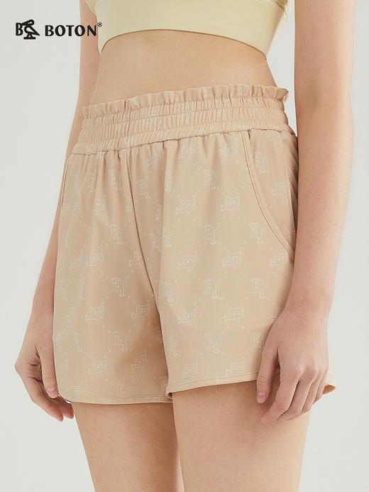 【第2件半价！尾货清仓不退不换】【清凉防晒】波顿年春夏女士针织橡筋腰短裤高端时尚宽松LF299223 商品图1