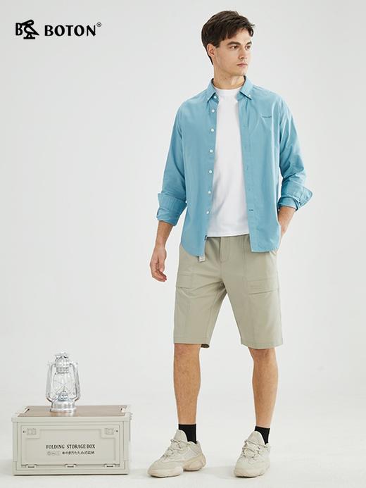 【全棉牛津纺】波顿春秋男士纯色长袖衬衫时尚百搭高端MS693123 商品图1