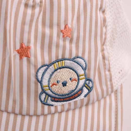 棉果果夏季新品男童软檐防晒网纱透气条纹棒球帽M204400422168 商品图1