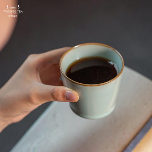 问鼎汝瓷鼎峰系列天青壬寅精工款可乐杯（小） 商品图0