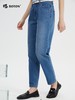 波顿春夏女士宽松浅蓝色牛仔裤直筒中高腰显瘦LE319124 商品缩略图1