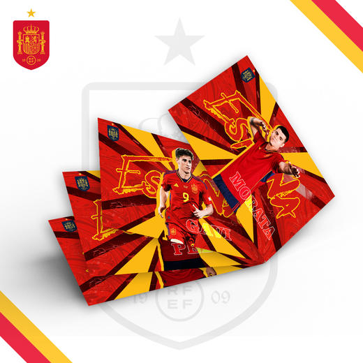 【官方正版】西班牙国家队|球员肖像明信片助威卡片欧洲杯足球迷卡 商品图1