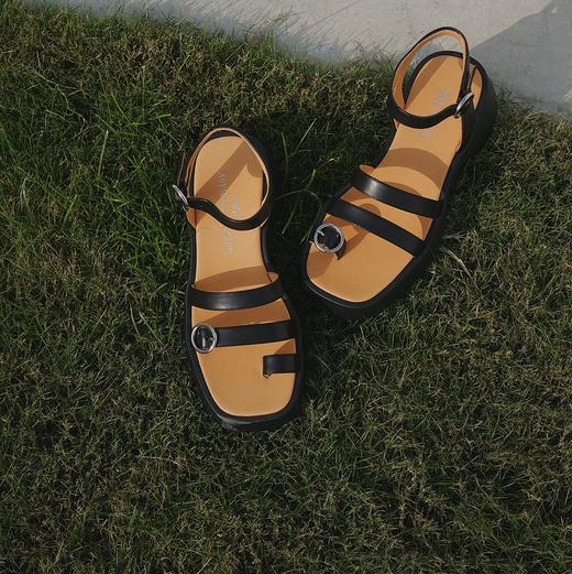 BIUCILI 「罗马假日」 非对称原创露趾夏日增高方头厚底罗马凉鞋女鞋 商品图4