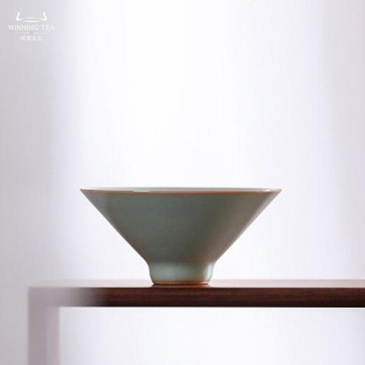 问鼎汝瓷复刻款精工款天青斗笠杯（小）（缺货） 商品图0