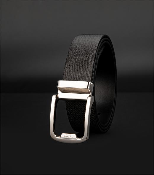 皮尔卡丹皮带男真皮腰带男士不锈钢板扣裤腰带爸爸男友商务牛皮裤带 商品图0