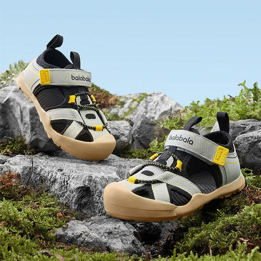 巴拉巴拉童鞋儿童运动凉鞋男童沙滩鞋夏新款包头防滑鞋魔术贴 商品图2