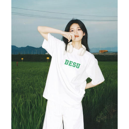 【39.9到手2件】韩国情侣印花T恤丨冰丝凉感 宽松慵懒 男女款T恤 商品图3