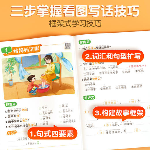 【斗半匠】小学语文看图写话每日一练小学一二年级专项训练同步练习册 商品图3