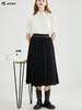 【丝绸顺滑】波顿2024夏季女士净色泡泡袖短袖衬衫休闲上衣LS838223 商品缩略图4