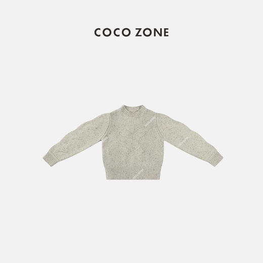 COCO ZONE“劳伦女孩”法式圆领羊毛织彩点针织衫23C30427 商品图0