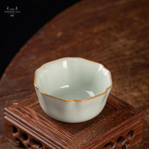 问鼎汝瓷紫金釉经典款天青大菩提杯 商品图2