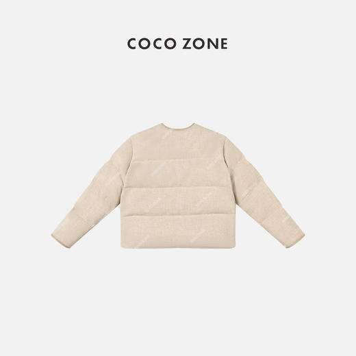 COCO ZONE90鹅绒卡扣圆领长袖冬羊毛短款羽绒服23C19553 商品图1