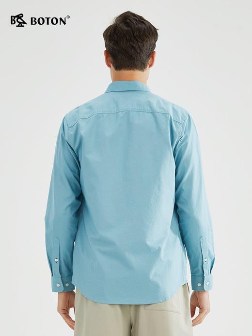【全棉牛津纺】波顿春秋男士纯色长袖衬衫时尚百搭高端MS693123 商品图3