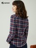 波顿春秋女士长袖红蓝色格子衬衫美式休闲高端衬衣LS996323 商品缩略图1