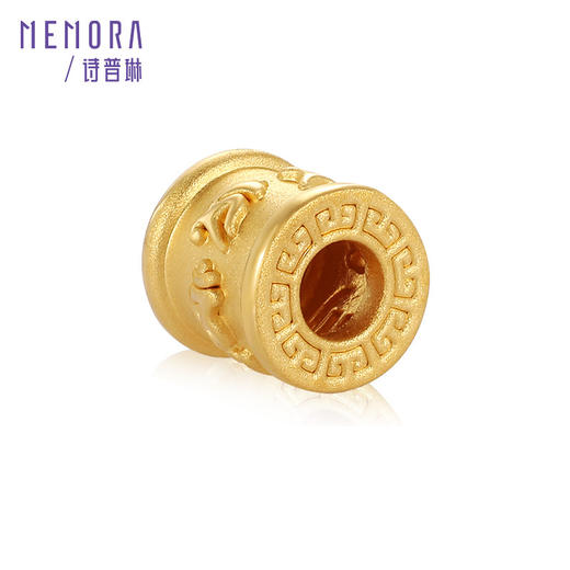 黄金六字真言转运珠5d硬金六字箴言筒珠足金手链串珠母亲节MEMORA诗普琳HPE21301（线上专供） 商品图3