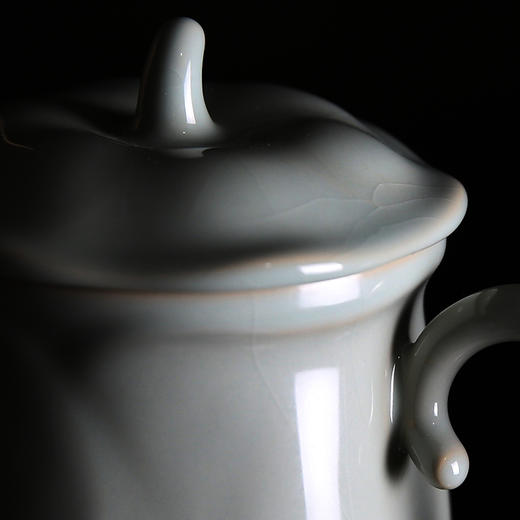 问鼎汝瓷鼎峰系列天青老款荷叶老板杯（缺货） 商品图4