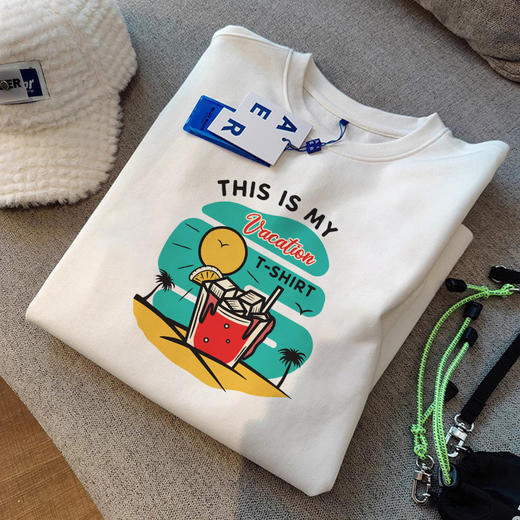 【超值69.9任选2件】2024夏季潮流 圆领宽松 纯棉短袖t恤女 ins女装休闲 宽松百搭上衣-QQ 商品图6