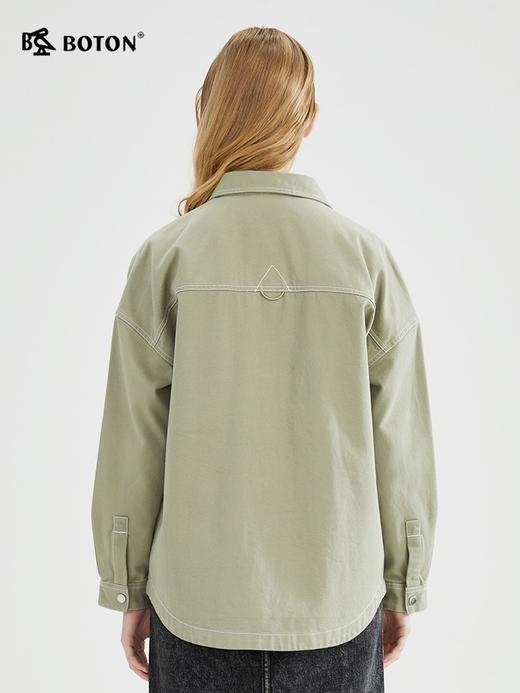 【烧毛粗斜纹】波顿女绿色牛仔外套户外休闲时尚高端LSJ896123 商品图2