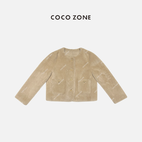 COCO ZONE“富家千金”皮毛一体贵气复古皮草外套23C30519