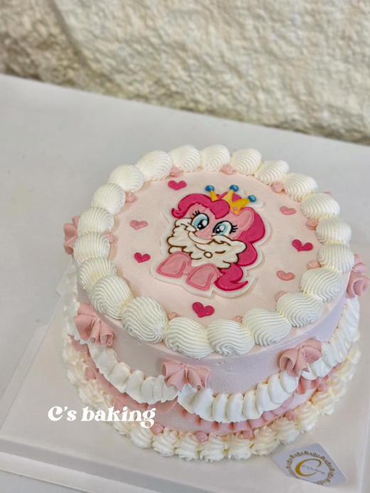 #复古风 #手绘蛋糕 #小马宝莉碧琪 #小女孩最爱#女童蛋糕 忌廉蛋糕（默认自提，收费配送请联系客服） 商品图0