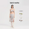 lost in echo2024夏季新款交叉细条带蝴蝶结外穿高跟凉拖鞋一脚蹬 商品缩略图1