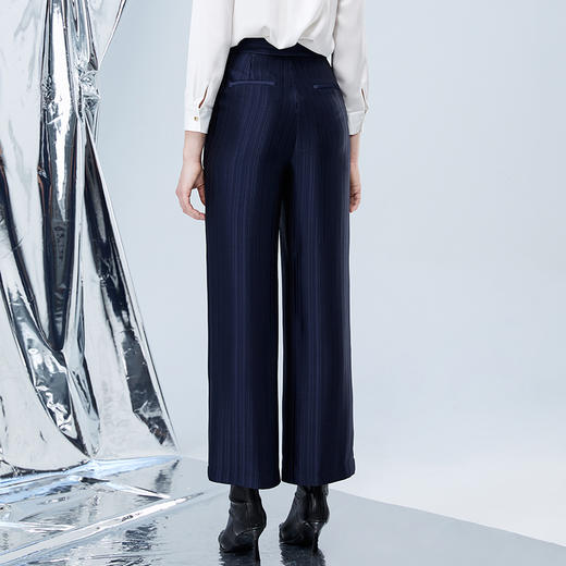 EITIE爱特爱秋季新款气质通勤百搭显瘦高腰直筒裤女7505208 商品图5