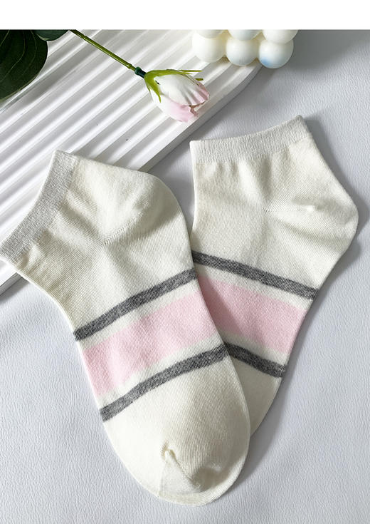 足装秀24新品夏女短袜精梳棉亲肤柔软网眼透气女士船袜短邦袜子 商品图4