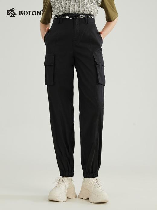 【休闲干练】波顿春秋高端女士高腰工装长裤宽松户外中性LE293123 商品图4