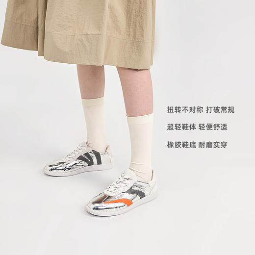 [捡漏价]lost in echo2024年夏季新款美式复古银色扭转鞋面休闲鞋德训鞋女 商品图2